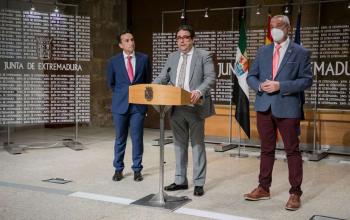 Presentación por acuerdo firmado entre Junta de Extremadura y Diputaciones de Badajoz y Cáceres