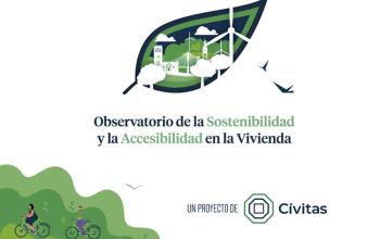 Cartel del observatorio de la sostenibilidad y la accesibilidad en Extremadura