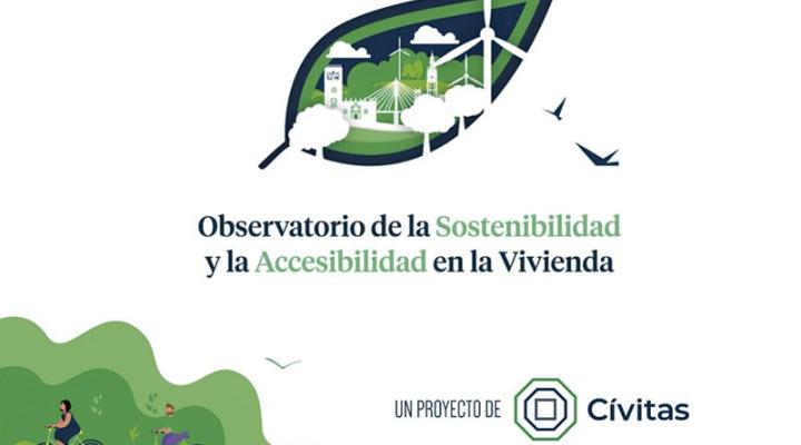 Cartel del observatorio de la sostenibilidad y la accesibilidad en Extremadura