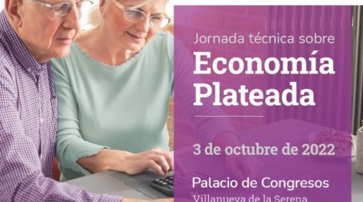 Cartel anunciador de la Jornada de economía plateada