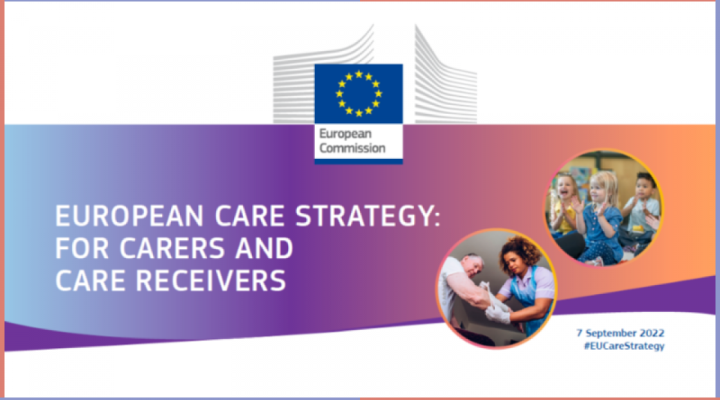 Cartel de la Unión Europea de la Estrategia de Cuidados