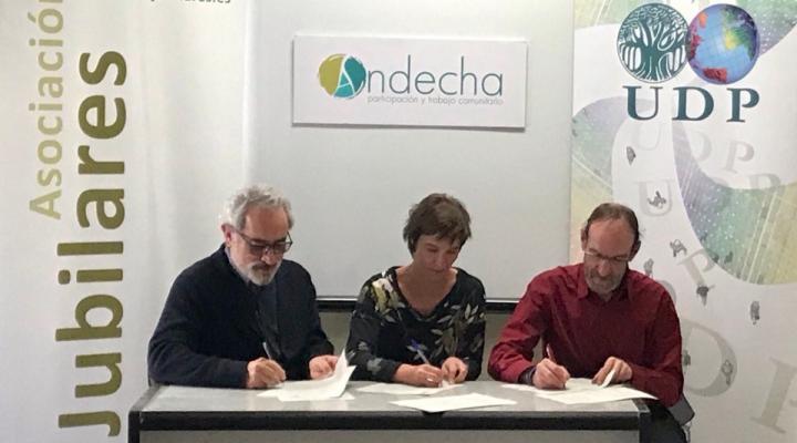 Firma del Convenio del proyecto por parte de las organizaciones que lo han suscrito
